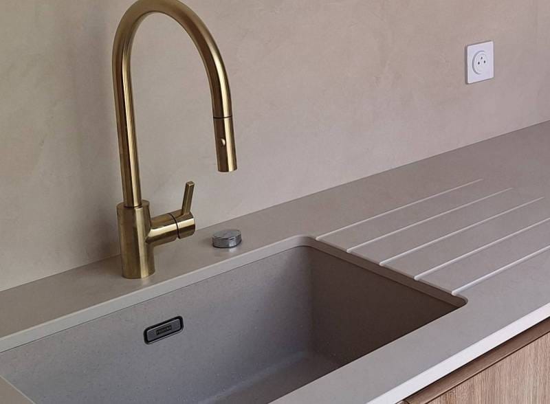 Rainures droite évier